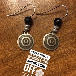 Black dangle earrings